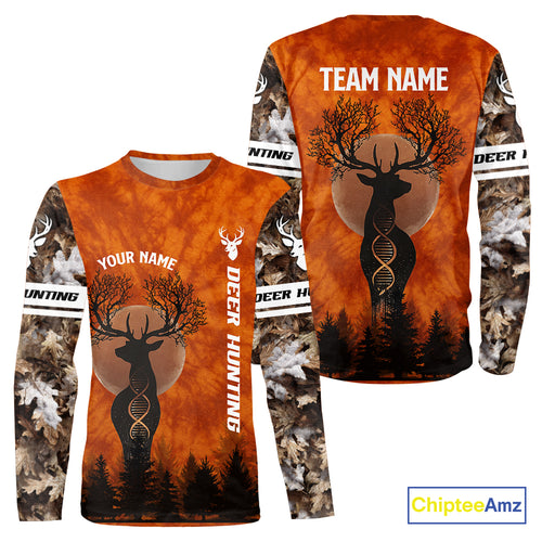 Deer Hunting Season Shirt DNA Tree Design Camo Big Game Hunting Gift, Hunting Clothes For Men NHT45
