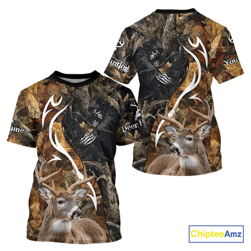 Deer Hunting Bow Grim Reaper Camouflage Shirts for Deer Hunters, Bow Hunting Shirts NHT317