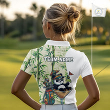 Load image into Gallery viewer, Funny Tropical Bamboo Panda Bear Apparel, Custom Name Performance Golf Jersey For Womens NHT958
