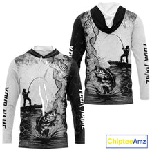 Load image into Gallery viewer, Bass Fishing Long Sleeve Hooded Fishing Shirt Fisherman DNA Performance Apparel For Men