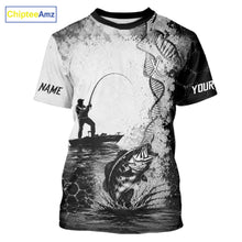 Load image into Gallery viewer, Bass Fishing T - Shirt Fisherman DNA Performance Apparel 
