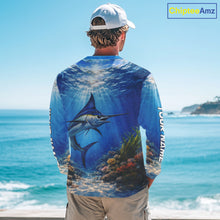 Load image into Gallery viewer, Personalized Offshore Fishing Jerseys, Marlin Fishing Shirts Long Sleeve For Men NHT822