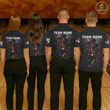 Load image into Gallery viewer, Cracked Wall Bowling Jersey For Womens Bowling Team Shirts Bowling League Polo &amp; 1/4 Zip NHT1150