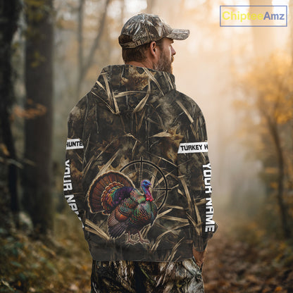 Turkey Hunting Shirt Wild Turkey Hunting Camo  For Men, Autumn Camouflage For Hunter Gift NHT1440