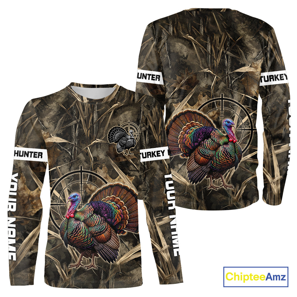 Turkey Hunting Shirt Wild Turkey Hunting Camo  For Men, Autumn Camouflage For Hunter Gift NHT1440