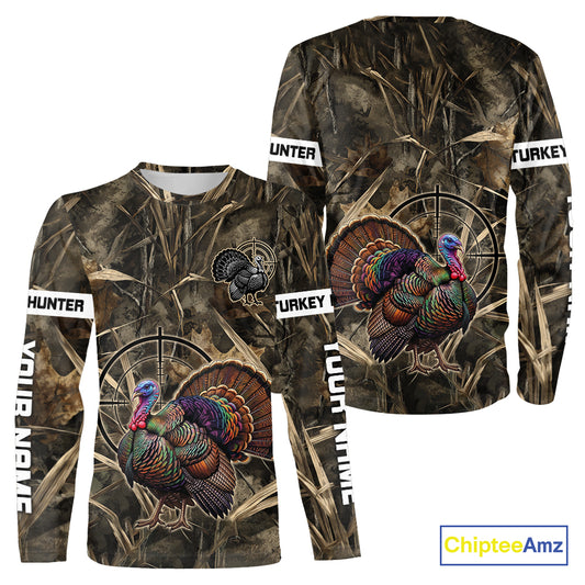Turkey Hunting Shirt Wild Turkey Hunting Camo  For Men, Autumn Camouflage For Hunter Gift NHT1440