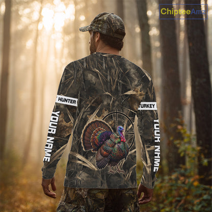 Turkey Hunting Shirt Wild Turkey Hunting Camo  For Men, Autumn Camouflage For Hunter Gift NHT1440