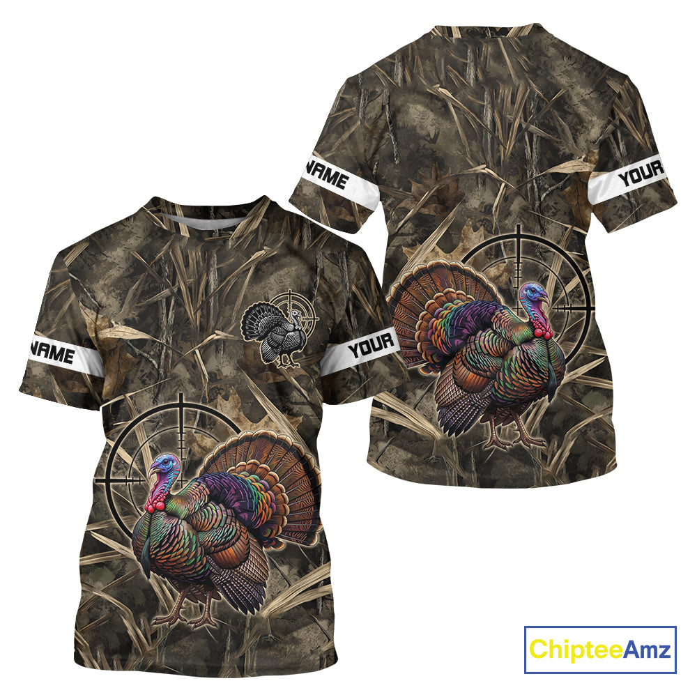 Turkey Hunting Shirt Wild Turkey Hunting Camo  For Men, Autumn Camouflage For Hunter Gift NHT1440