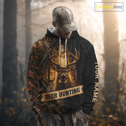 Whitetail Deer Custom Name 3D All Over Printed Shirts, Deer Hunting Shirt, Hunting Season NHT1606