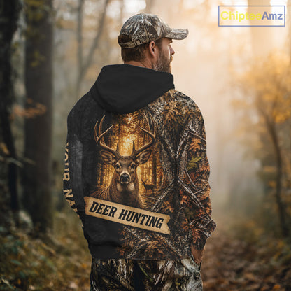 Whitetail Deer Custom Name 3D All Over Printed Shirts, Deer Hunting Shirt, Hunting Season NHT1606
