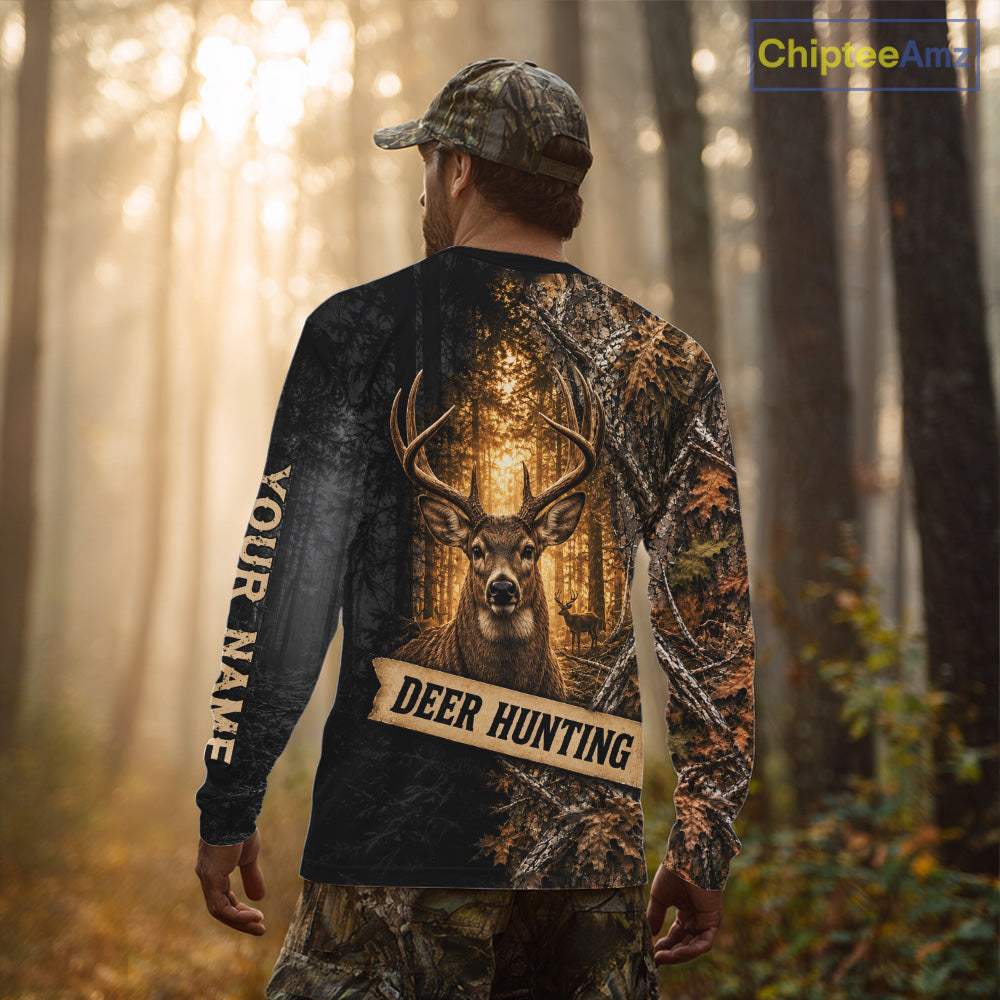 Whitetail Deer Custom Name 3D All Over Printed Shirts, Deer Hunting Shirt, Hunting Season NHT1606
