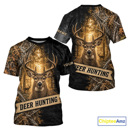 Whitetail Deer Custom Name 3D All Over Printed Shirts, Deer Hunting Shirt, Hunting Season NHT1606