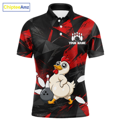Chicken Bowling Shirt Custom Team Name Funny Bowling League Shirt For Men NHT1448