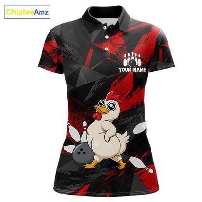 Chicken Bowling Shirt Custom Team Name Funny Bowling League Shirt For Women NHT1448