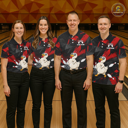 Chicken Bowling Shirt Custom Team Name Funny Bowling League Shirt For Men NHT1448