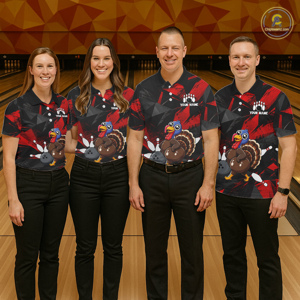 Turkey Bowling Shirt Custom Team Name Funny Bowling League Shirt For Women NHT1449