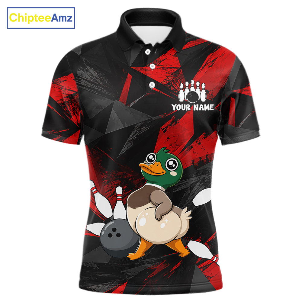 Duck Bowling Shirt Custom Team Name Funny Bowling League Shirt For Men NHT1451