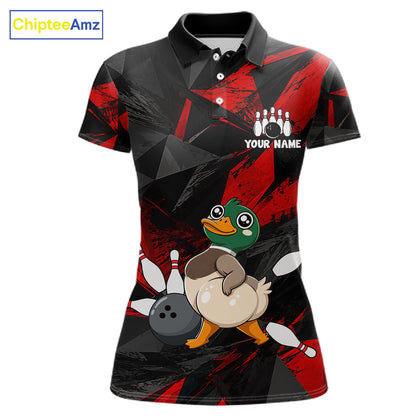 Duck Bowling Shirt Custom Team Name Funny Bowling League Shirt For Women NHT1451