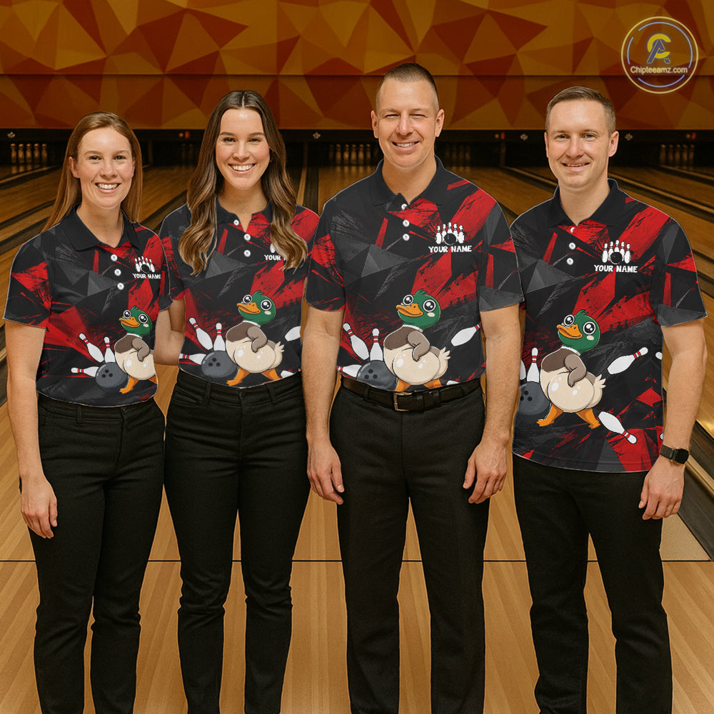 Duck Bowling Shirt Custom Team Name Funny Bowling League Shirt For Men NHT1451