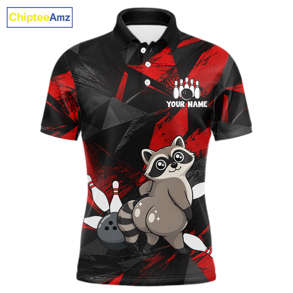 Raccoon Bowling Shirt Custom Team Name Funny Bowling League Shirt For Men NHT1452