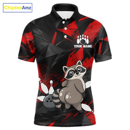 Raccoon Bowling Shirt Custom Team Name Funny Bowling League Shirt For Men NHT1452