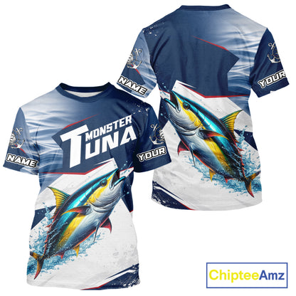 Offshore Sport Fishing Tuna Monster, Short Sleeve Tuna Fishing Jersey For Men NHT1466
