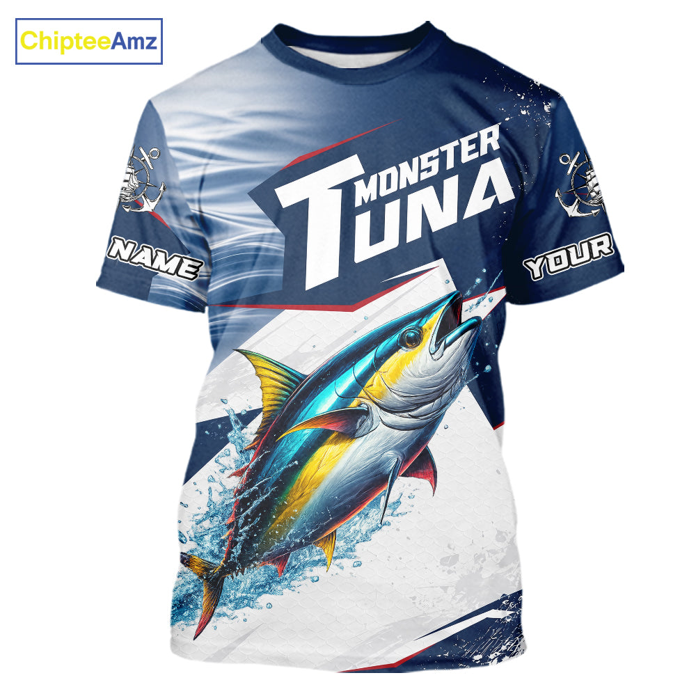 Offshore Sport Fishing Tuna Monster, Short Sleeve Tuna Fishing Jersey For Men NHT1466