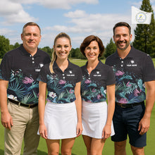 Load image into Gallery viewer, Custom Name Tropical Print Polo Shirt – Stylish Animal Print Golf Polo For Men NHT856