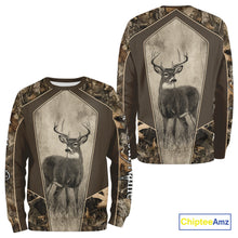Load image into Gallery viewer, Whitetail Deer Hunting Season Shirt 3D Buck Design Custom Hunting Gift, Deer Hunting Shirt NHT331