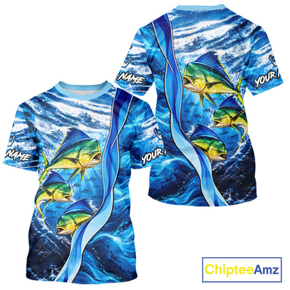 Mahi Mahi Jersey Custom Name Design Ocean Blue