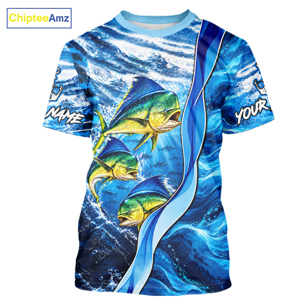 Mahi Mahi Jersey Custom Name Design Ocean Blue