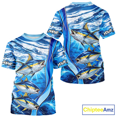 Tuna Jersey Custom Name Design Ocean Blue