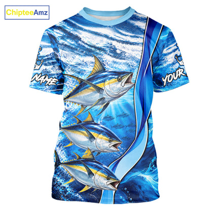 Tuna Jersey Custom Name Design Ocean Blue