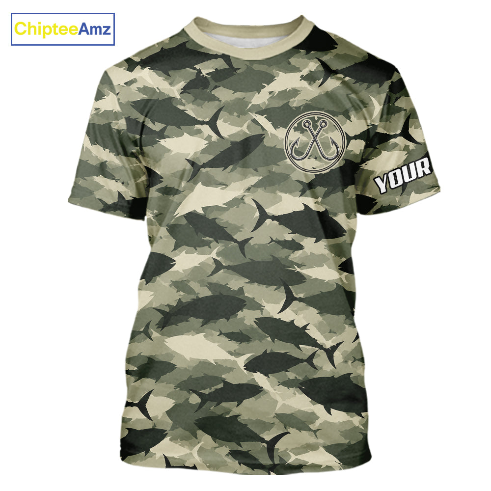 Camo Tuna Fishing Shirt Short Sleeve