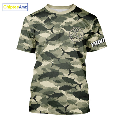 Camo Tuna Fishing Shirt Short Sleeve