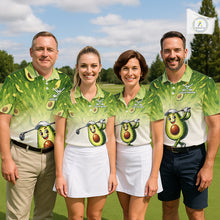 Load image into Gallery viewer, Custom Avocado Mens Golf Polo Shirt - Personalized Funny Fruit Golf Tee NHT1176