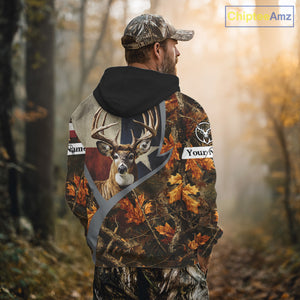 Deer Hunting Shirt-Personalized Texas Flag Camo Forest, Best Gifts for Deer Hunters NHT198