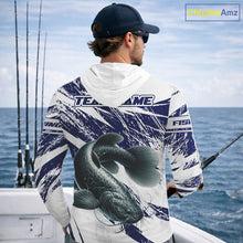 Load image into Gallery viewer, Catfish Custom Fishing Shirts Hooded Long Sleeve For Men , Catfish Fishing Tournament Apparel NHT521