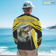 Load image into Gallery viewer, Largemouth Bass Fishing Shirts Long Sleeve Sport With Personalized Name NHT397
