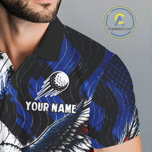 Load image into Gallery viewer, American Flag Eagle Mens Golf Polo Shirts Custom Patriotic Eagle Golf Jersey NHT903