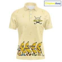 Load image into Gallery viewer, Funny Banana Mens Golf Polo Shirts Team, Mens Golf Jerseys For Golfer, Golf Gifts NHT908