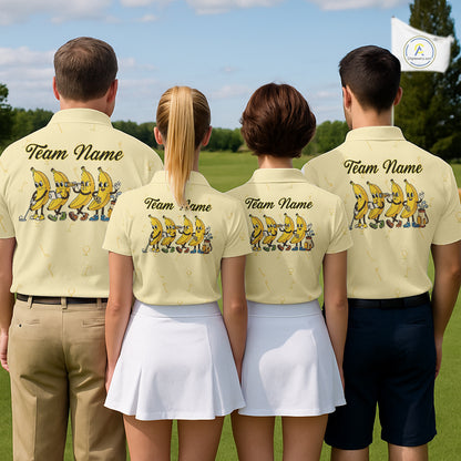 Funny Banana Mens Golf Polo Shirts Team, Mens Golf Jerseys For Golfer, Golf Gifts NHT908