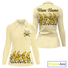Load image into Gallery viewer, Funny Banana Womens Golf Polo Shirts Team, Womens Golf Jerseys For Golfer, Golf Gifts NHT908