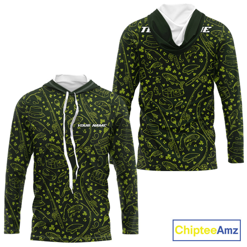 Fishing Shirt Long Sleeve, Patrick Day Fishing Jersey Personalized Name, Team Name NHT426