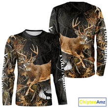 Load image into Gallery viewer, Customized Name Whitetail Deer Hunting Jump Shirt, Gift for Hunters – NHT315