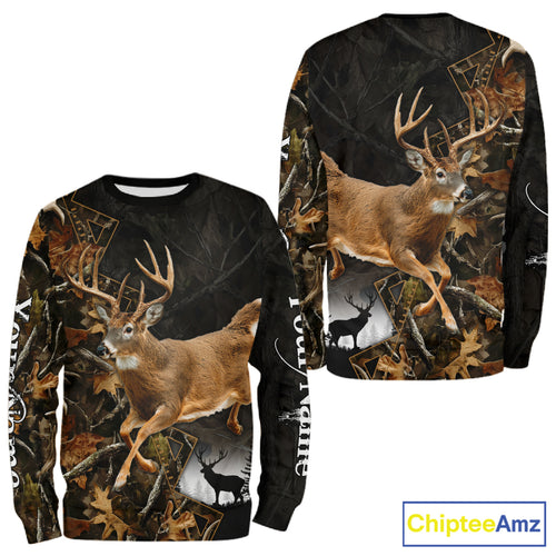 Customized Name Whitetail Deer Hunting Jump Shirt, Gift for Hunters – NHT315