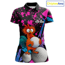 Load image into Gallery viewer, Colorful Funny Chicken Golf Jersey for Womens  Golf League Team Shirt