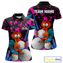 Load image into Gallery viewer, Colorful Funny Chicken Golf Jersey for Womens  Golf League Team Shirt