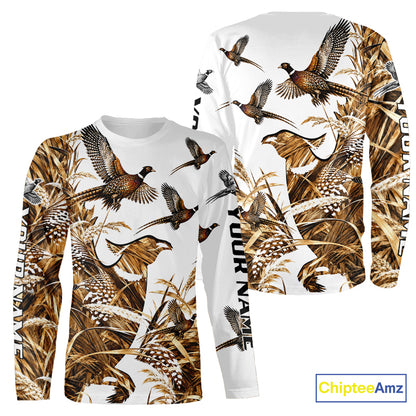 Upland Bird Pheasant Hunting Shirt Custom Wildlife Hunter Gift Performance Appare NHT1753