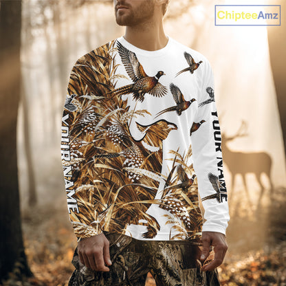 Upland Bird Pheasant Hunting Shirt Custom Wildlife Hunter Gift Performance Appare NHT1753